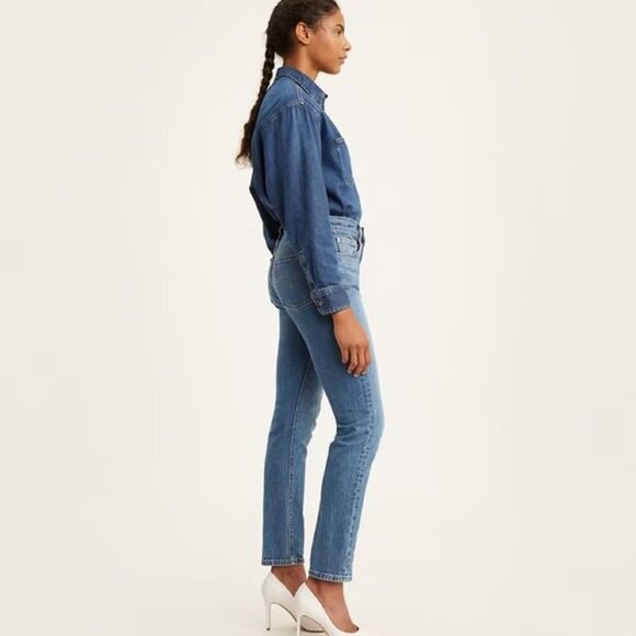 LEVI'S women's 501 high waist skinny jeans salsa sugar - Picture 2 of 6